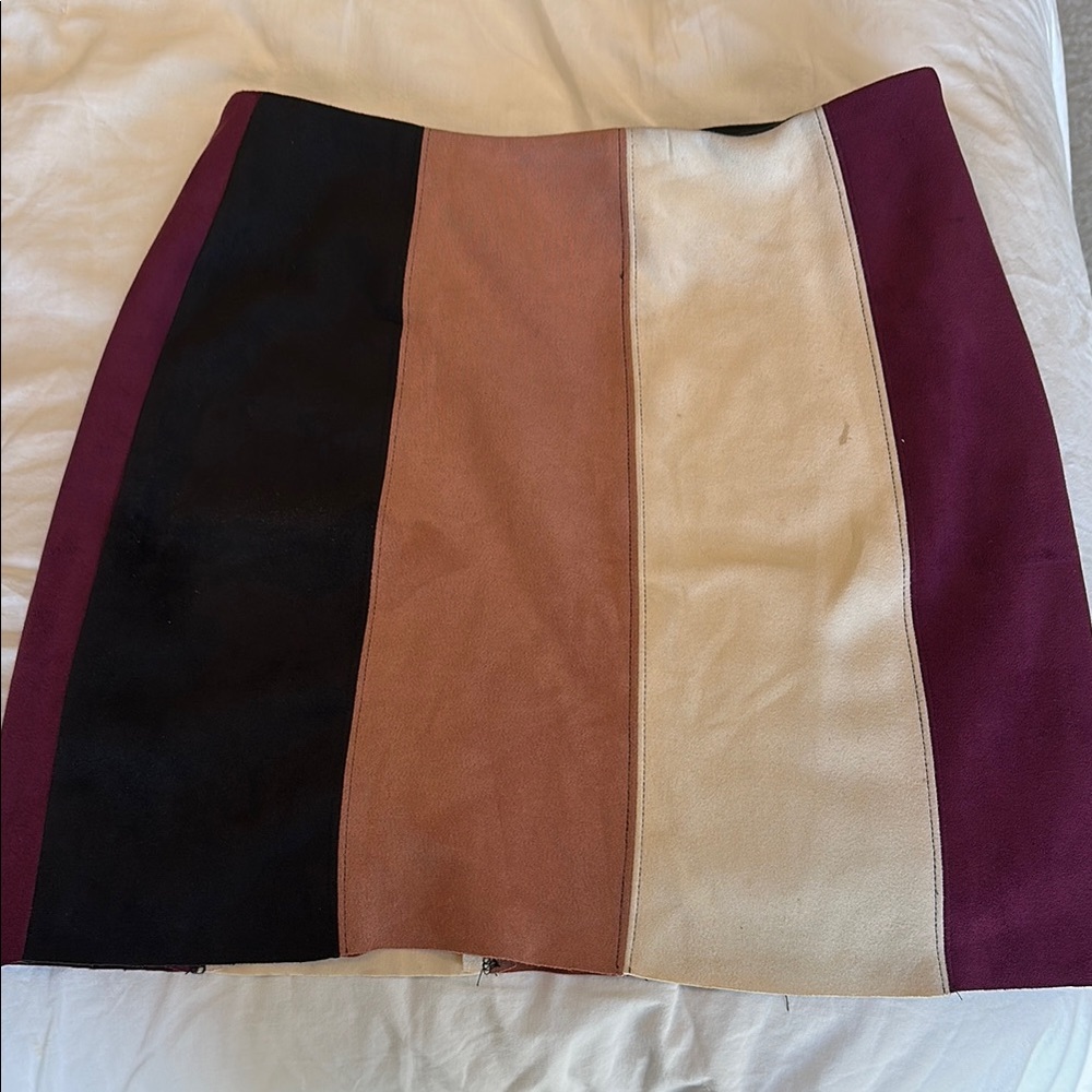Abbeline Black and Cream A-line Mini Skirt for Cocktail